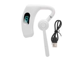 Auriculares Inalámbricos Bluetooth Con Micrófono, Cancelación De Ruido Y Batería De 300 Mah, Ideales Para Negocios Y Conducción - Blanco