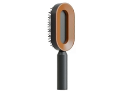 Peine de mango largo - Peine desenredante ergonómico con dientes anchos para todo tipo de cabello, fabricado en plástico.