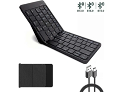 Teclado plegable Bluetooth multidispositivo Sjomaa, portátil, inalámbrico, recargable, para iOS y Windows Everley891
