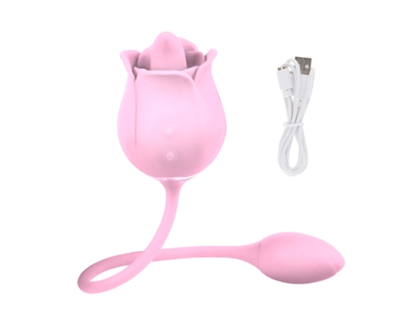 Vibrador para lamer la lengua rosa, huevo vibrador y burlón para mujeres (rosa) YIZHOOD