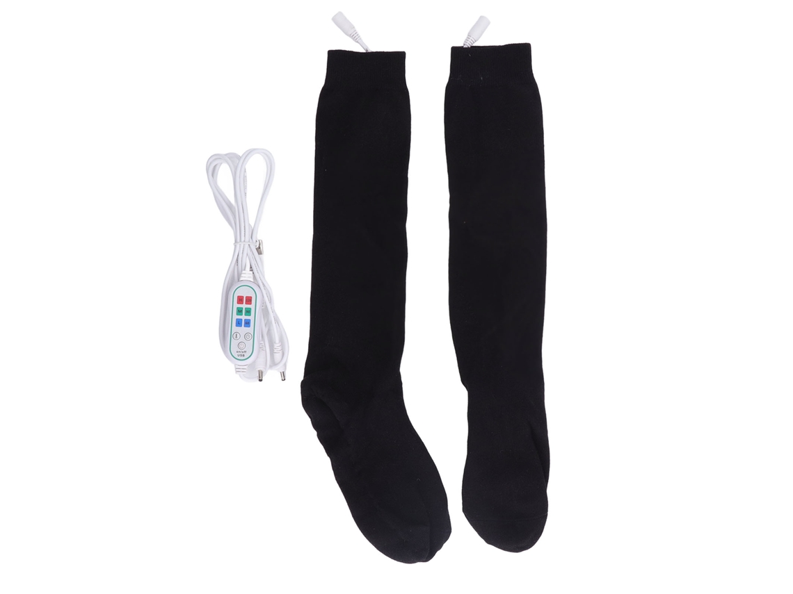 Rebe-1set Calcetines Calefactables De Algodón Inalámbricos Recargables Para Hombres Mujeres Para Exterior Patinaje Esquí Caza Pesca