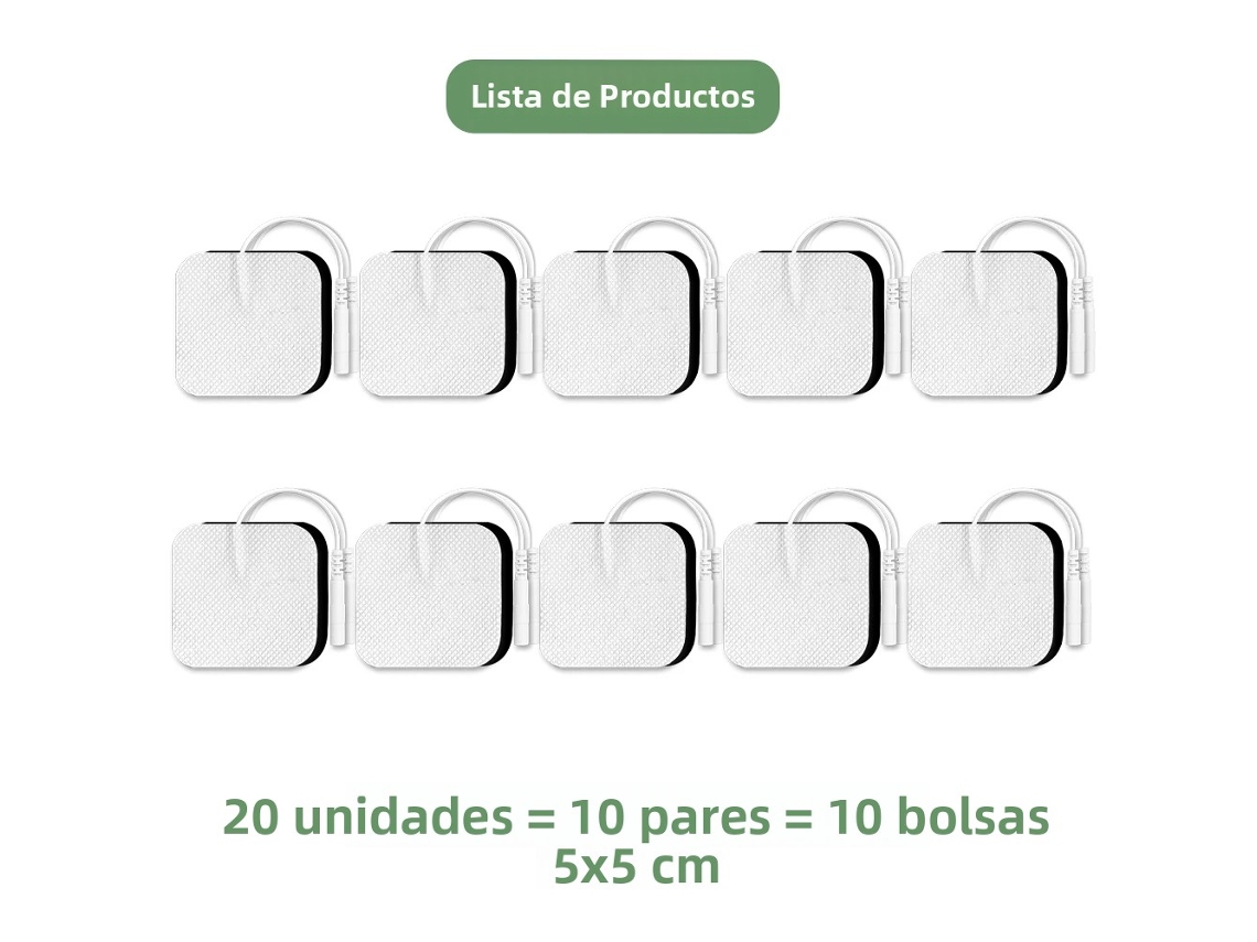 (128 Piezas, 20 Piezas, 5x5cm) Almohadillas De Electrodos De Gel, Pegatinas Para Estimulador Muscular Ems De Pulso Adelgazante