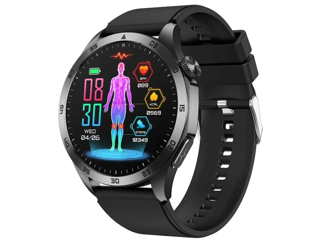 Reloj inteligente con monitorización de azúcar en sangre, microcontrol de salud, detección de ácido úrico, llamadas Bluetooth y función SOS.