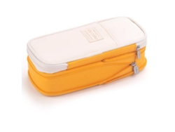 Estuche grande con cremallera para lápices, organizador de gran capacidad para viajes y oficina.