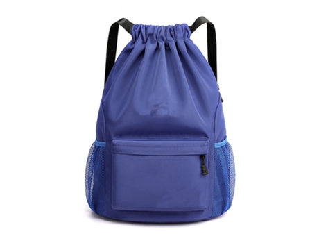 Mochila con cordón Bolsa de gimnasio Sackpack String Sack Pack Bolsas (Azul real)