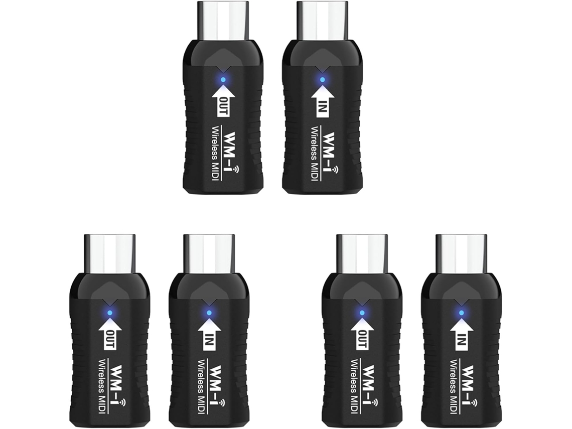 Adaptador Transmisor/receptor De Audio Para Sistema De Guitarra Midi Recargable (3 Unidades)