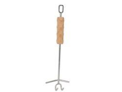Herramienta Para Levantar La Tapa De Una Olla De Hierro Fundido Con Doble Gancho, Acero Inoxidable, 36 Cm.
