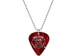 Collar con pinchos de guitarra Bjww con pinchos grabados, collar de cadena de metal, regalo para amantes de la música