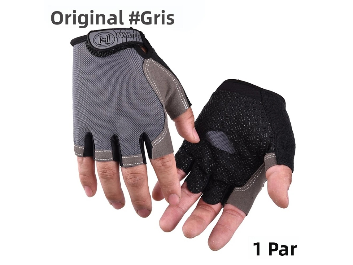 Guantes de ciclismo unisex MDUG, color gris, talla M estándar, antideslizantes, con absorción de impactos y gel.