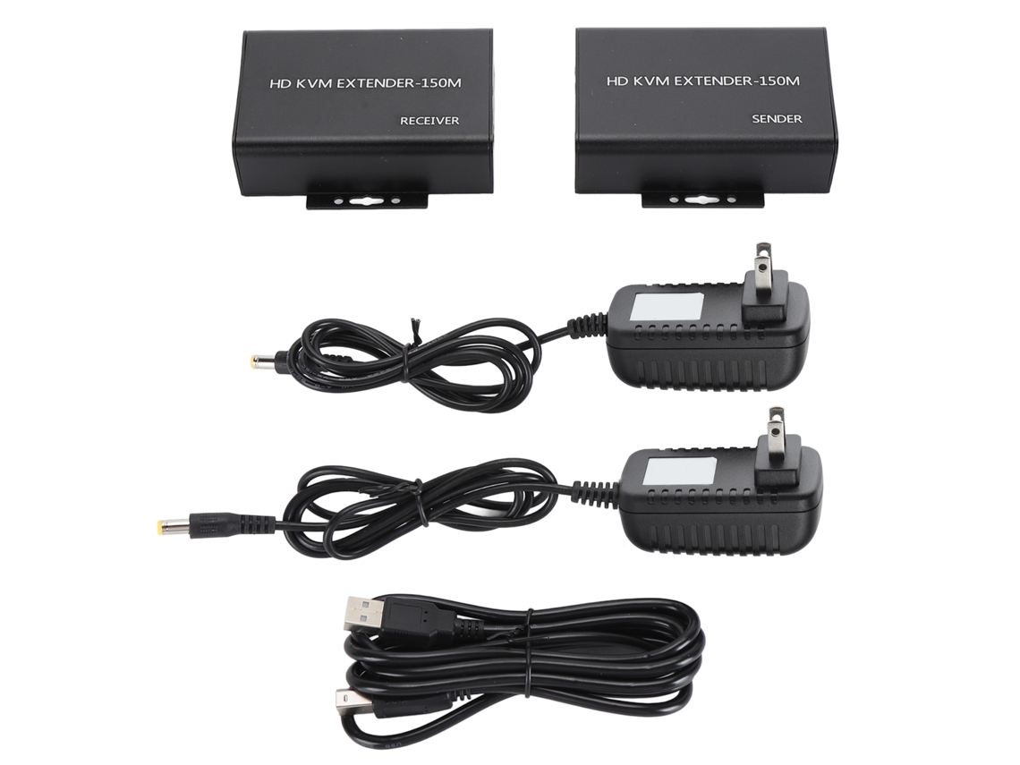 Extensor Kvm Hd Full Hd 1080p Transmisión Sin Comprimir A Través De Cat 5e/6 Hasta 150 M Enchufe Estadounidense 100-240 V