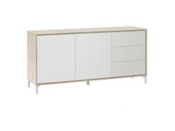 Aparador Brooklyn Blanco Artik (Blanco Mate) - Roble Canadian 154 x 74 x 41cm cm