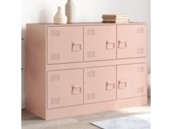 Aparador De Acero Rosa 99x39x73 Cm