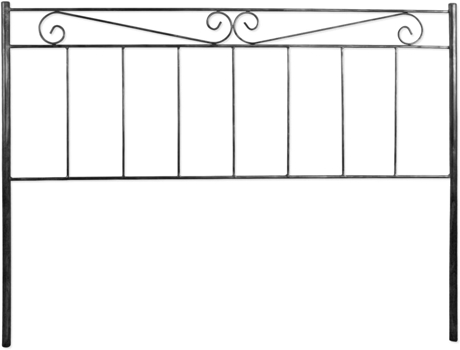 Cabecero de Forja FACTORY MUEBLES Valenciano, Negro Plata Cama de 105 cm (110 cm x 125)
