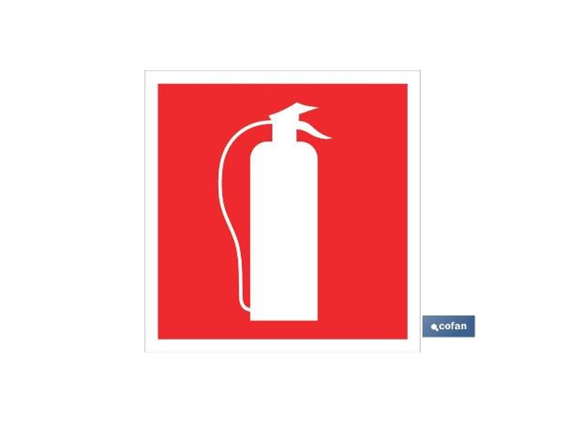 Señal luminiscente 148x148mm. extintor de incendios pictograma