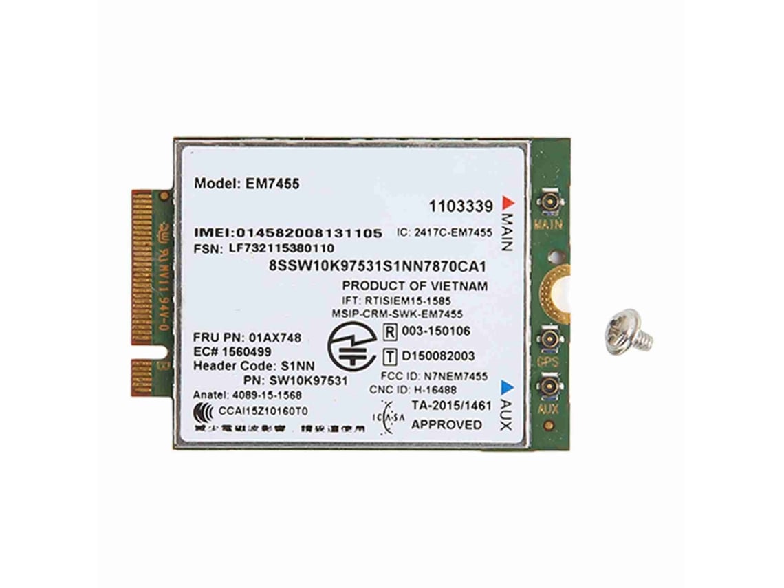 Módulo De Tarjeta Wifi 4g De Alta Velocidad 300mbps Tarjeta De Internet Lte M.2 Em7455