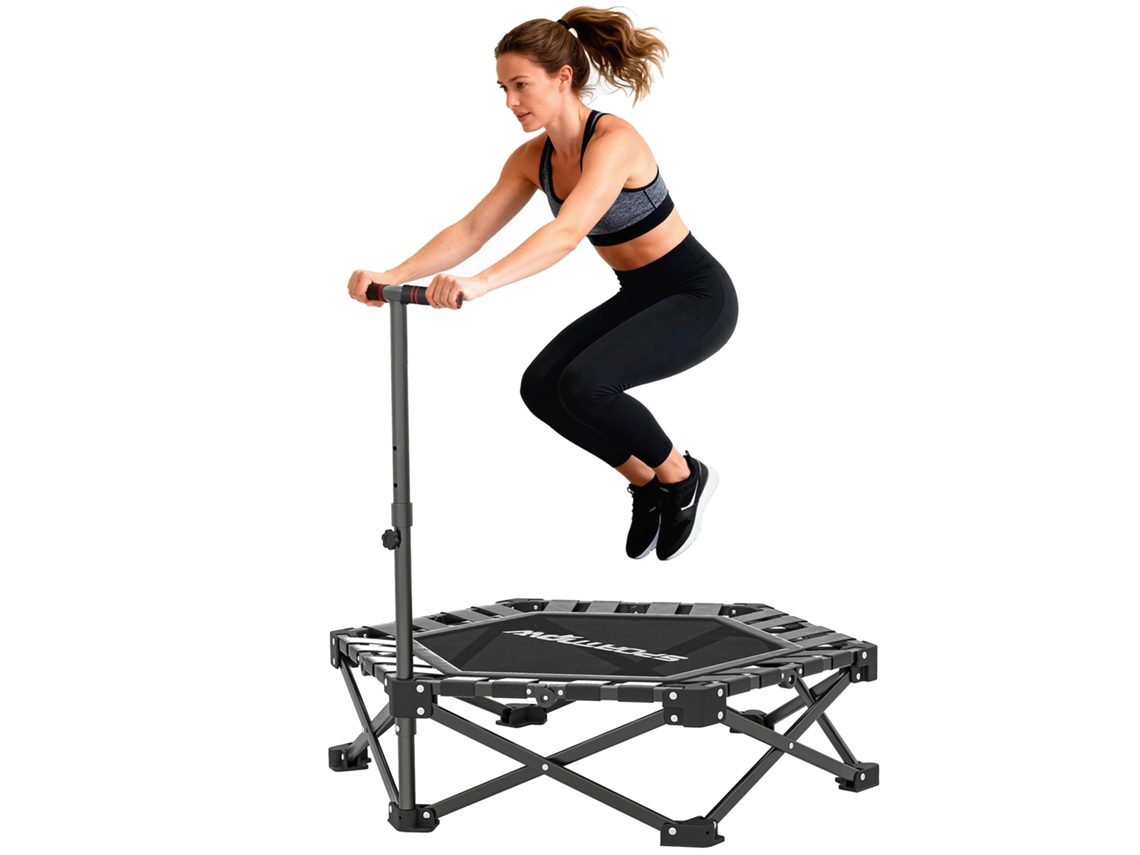Trampolim Dobrável 104cm Barra Ajustável 3 Alturas Bolsa Transporte
