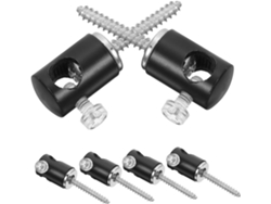 Ganchos Tornillo Metal Negro Juego 6 Colgar Lámparas Araña Accesorios Fijación Descentralizados Revestimiento