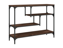 Maison Exclusive - Mesa Consola Madera De Ingeniería Marrón Roble 100x30x75 Cm