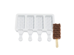 Molde De Silicona Para Helados Con 4 Cavidades Para Hacer Paletas Caseras, Fácil De Limpiar Y Reutilizable.