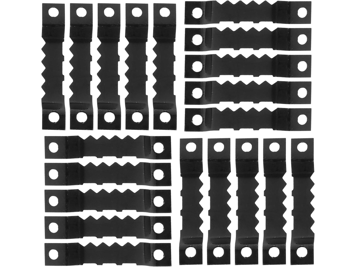 Kit De 100 Ganchos Metálicos Negros De Doble Cara Para Marcos Y Soportes De Fotos.
