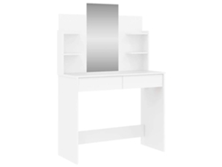 Tocador con espejo, 96x39x142 cm, Blanco, MAISON EXCLUSIVE