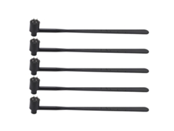 5 Martillos Dérmicos De Acero Inoxidable Con Mango De Abs, Punta Única Para Uso Industrial.