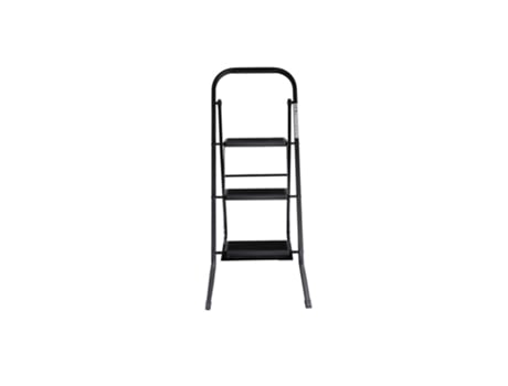 Escalera doméstica 3 peldaños - Plegable - Negra IVOL