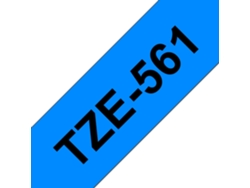 Cinta laminada Compatible Brother Tze561 Texto Negro / Fondo Azul 36Mm X 8M