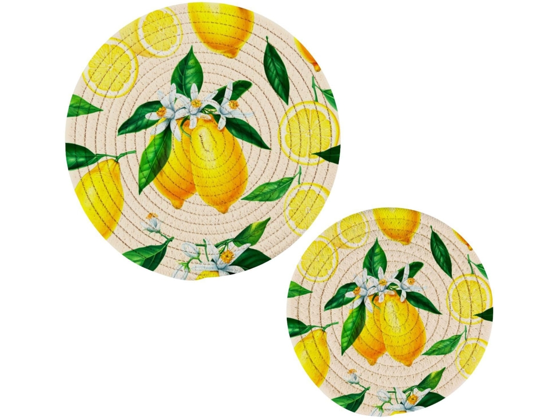 Juego De 2 Salvamanteles Algodón Puro Tejido Para Cocina