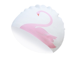 Gorro de natación unisex impermeable de goma con diseño de cisne.