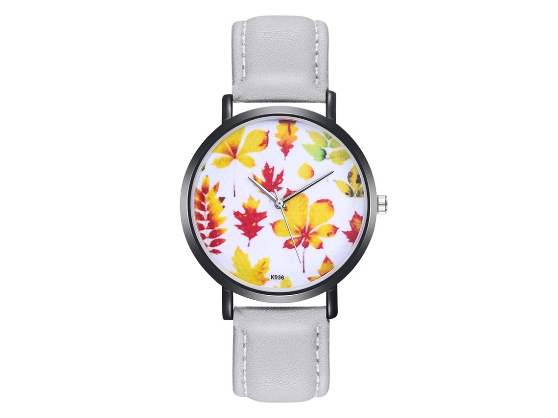Reloj De Pulsera Unisex De Cuarzo, Esfera Redonda, Piel Sintética, Color Gris Informal, 5 Estilos.