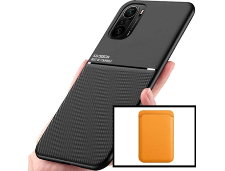 Kit Carcasa y Protector Xiaomi Poco F3 PHONECARE Magnetic Lux Naranja