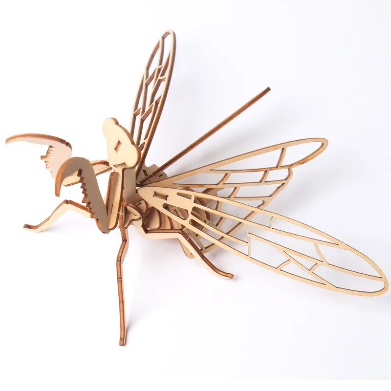 (mantis) Rompecabezas De Madera 3d Con Forma De Insecto, Kit De Montaje Diy