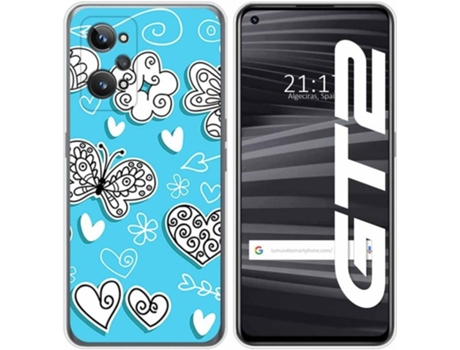 Carcasa para Realme GT 2 5G TUMUNDOSMARTPHONE Dibujos Mariposas Multicolor