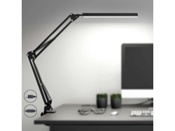 Rebe-lámpara De Escritorio Led Potente Con Clip - Protección Ojos - 3 Modos De Iluminación - Negro clase Energética F