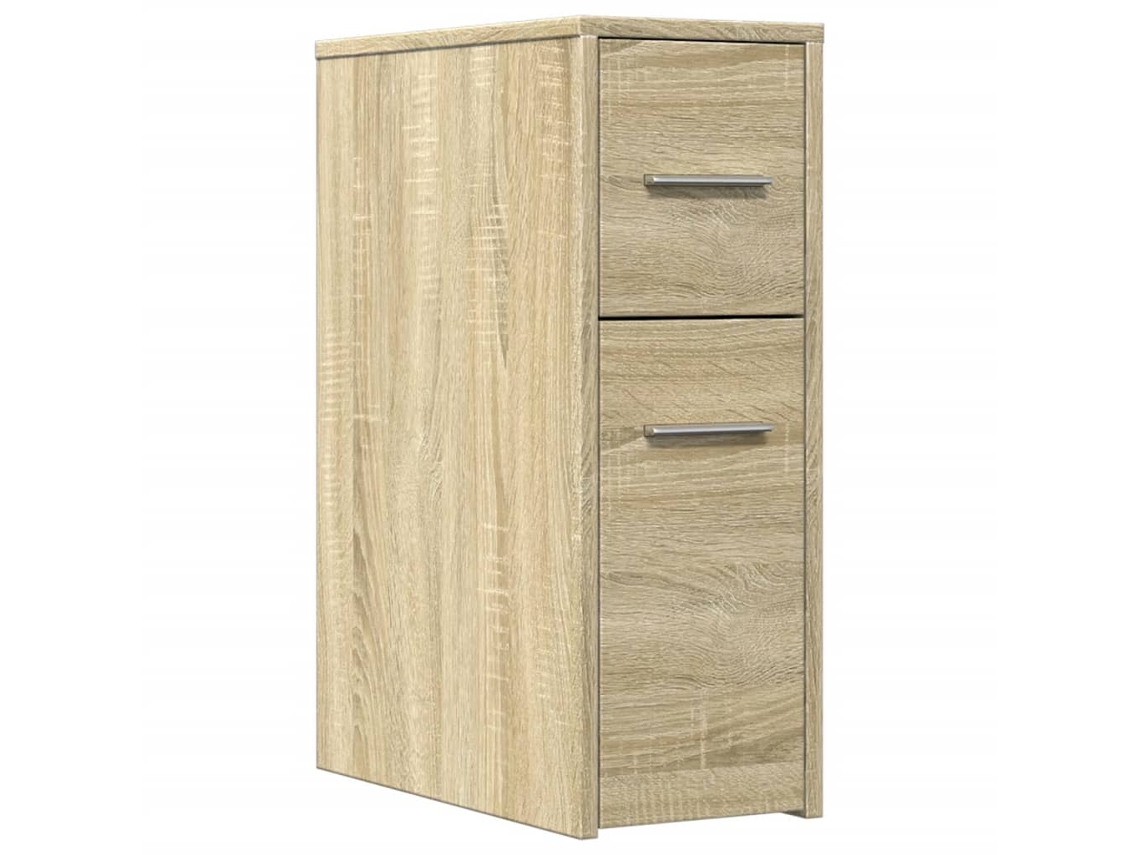 Maison Exclusive - Armario De Baño Estrecho Con Ruedas Madera Roble Sonoma