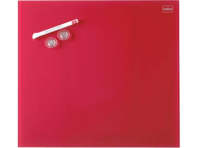Pizarra Blanca NOBO Diamond Rojo (450x450mm - Cristal - Magnético: Sí)