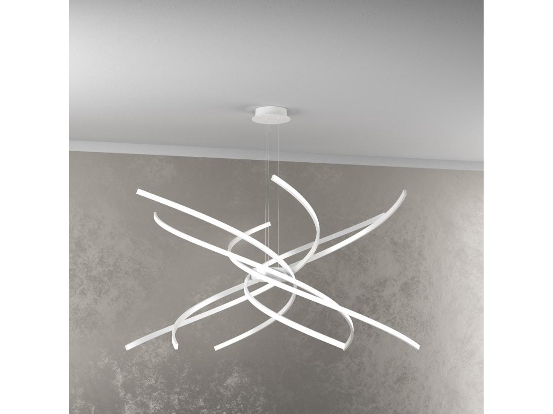 Lámpara de araña LED moderna Tornado 88W 5950LM 1163/S100 oro bruñido