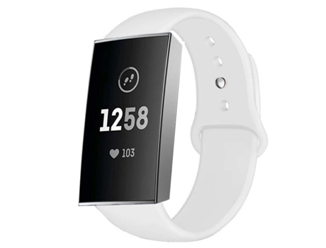 Correa Pulsera Silicona Suave Blanco para Fitbit by Google Charge 3