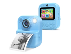 Cámara digital Cuich para niños con impresión instantánea y papel de impresión en cartulina de 32 g, color azul