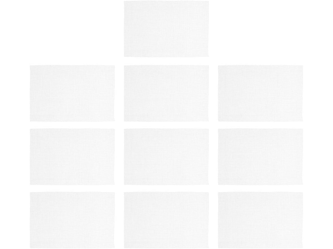 10 Piezas De Rejillas De Plástico Blanco Para Punto De Cruz Diy, 33x50 Cm, 86x56 Mallas