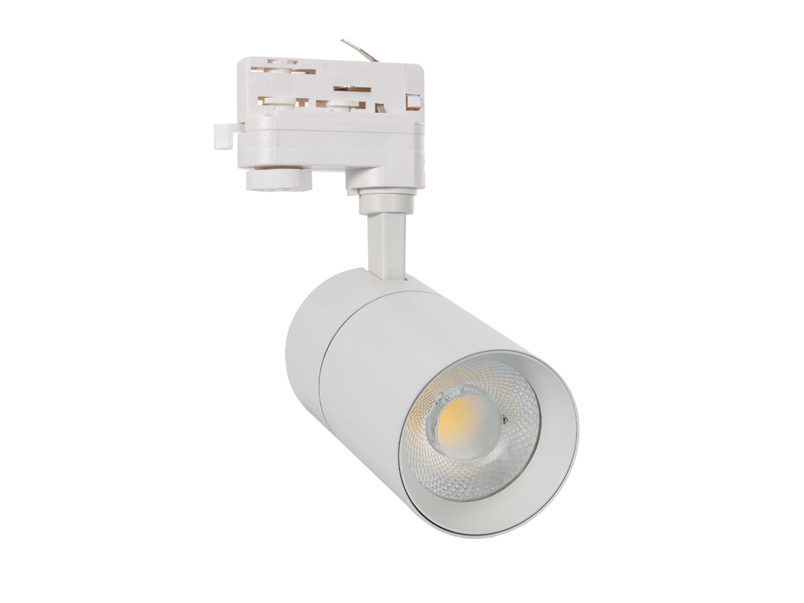 Foco Carril LED Trifásico 20W Regulable New Mallet Blanco No Flicker UGR15