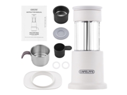 Cafetera portátil compatible con cápsulas y café molido