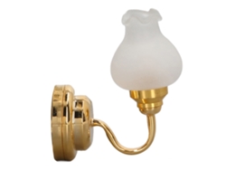 Lámpara De Pared Miniatura Led Con Forma De Tulipán, Escala 1:12, Para Casa De Muñecas, Funciona Con Pilas De 3v.