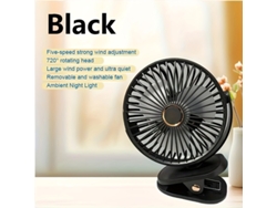 Mini Ventilador Recargable Por Usb, Elegante Luz Nocturna Led 2026, Batería De Larga Duración Y Potente Flujo De Aire. Fácil De Usar.