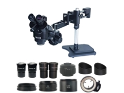 Microscopio estereoscópico, zoom de 7x a 45x, capaz de grabar vídeo en 4K, 3,5x a 180x Bk