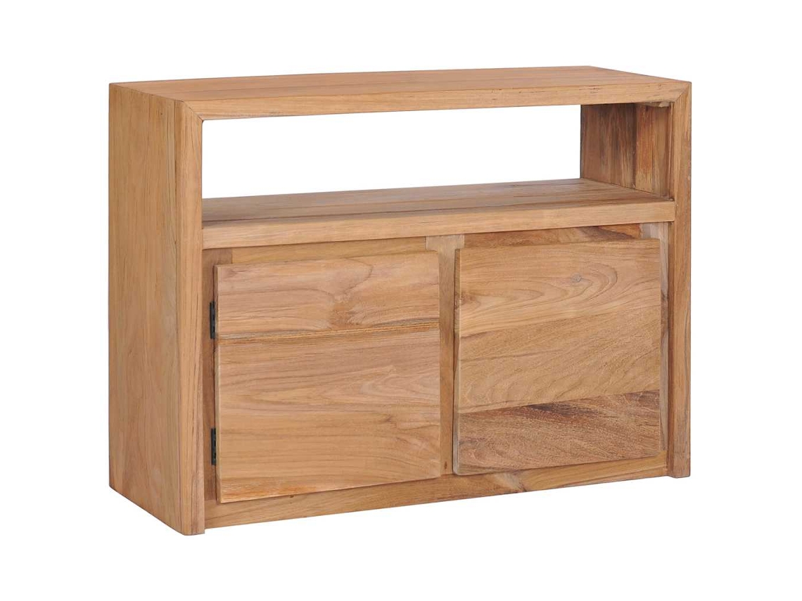 Aparador De Madera Maciza De Teca 80x30x60 Cm