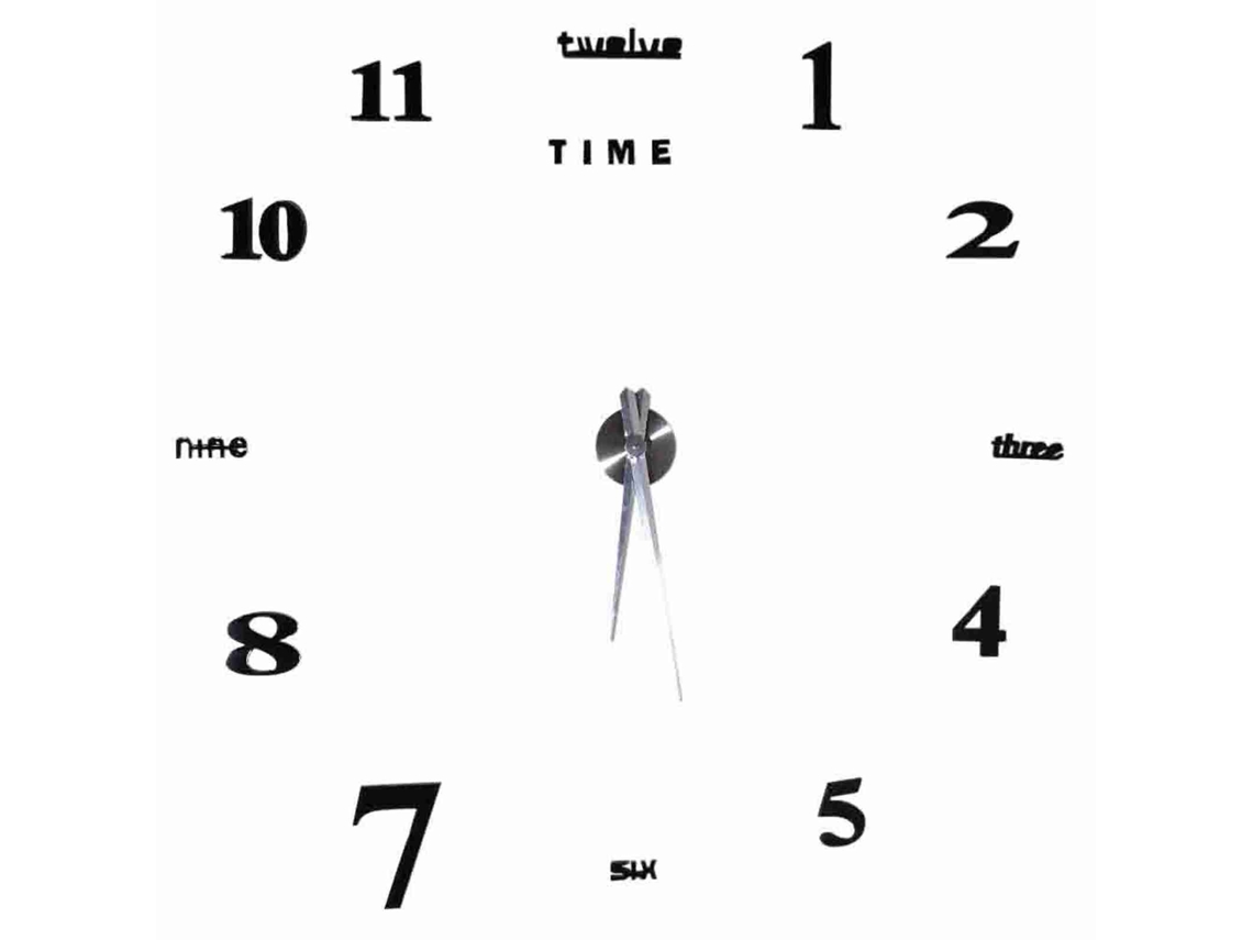 Kit de montaje para reloj de pared moderno de gran tamaño Baok-kit con adhesivo de superficie espejada 3D para el hogar, la oficina y la sala de estar.
