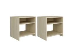 Mesas-De-Cabeceira LOVELY HOME Mesinha 2 Pcs 40X30X40 Cm Aglomerado Carvalho Sonoma