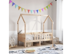 Cama Con Forma De Casa Para Niños Madera Maciza Pino 80x160 Cm